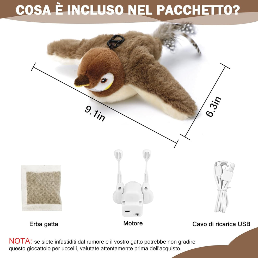 "L'unico gioco che tiene il tuo gatto impegnato per ore! 🐦"
