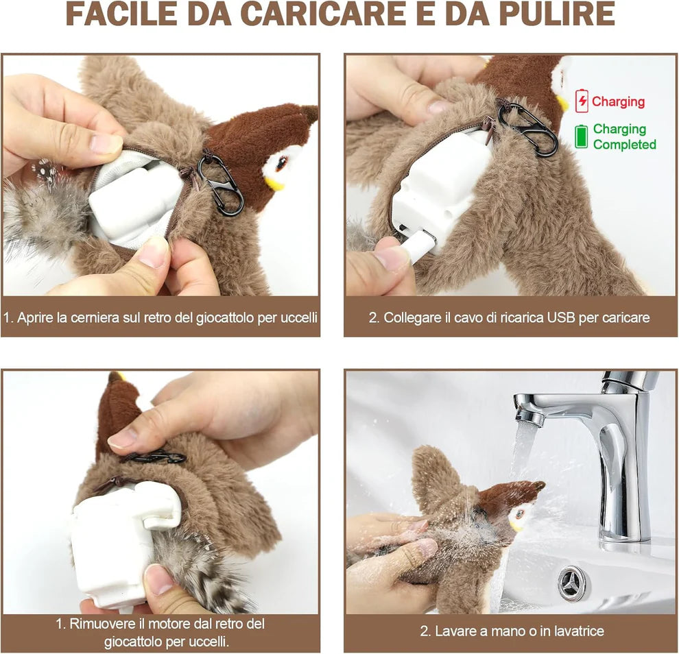 "L'unico gioco che tiene il tuo gatto impegnato per ore! 🐦"
