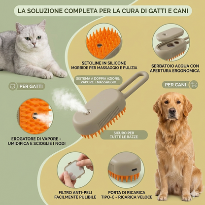 🐾 ADDIO PELI OVUNQUE IN CASA La soluzione semplice per rimuovere peli, sporco e nodi senza stress per il tuo animale
